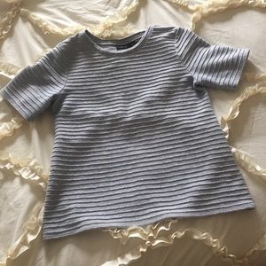Apt 9 gray textured stripe shirt